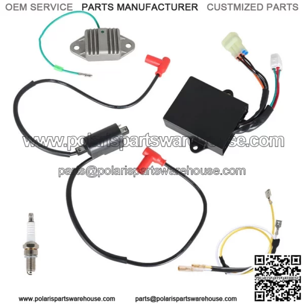 For BANSHEE 350 1997-2006 Ignition Coil Igniter CDI BOX Regulator Spark Plug Kit - Image 2
