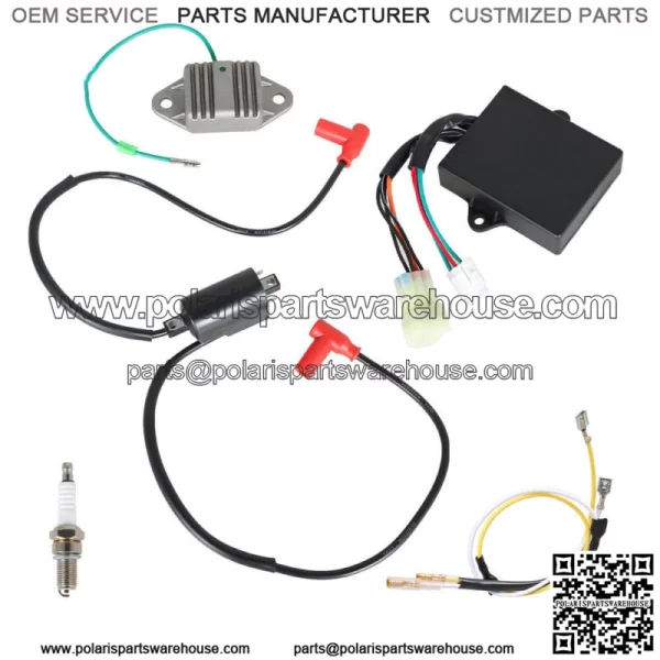 For BANSHEE 350 1997-2006 Ignition Coil Igniter CDI BOX Regulator Spark Plug Kit - Image 4