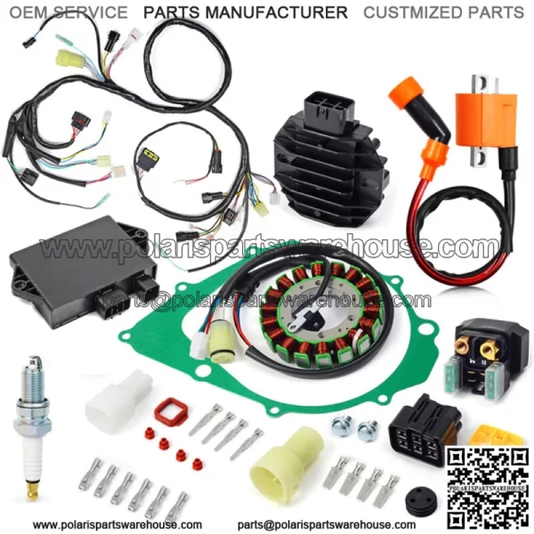 Ignition Coil CDI Wire Harness Relay Rectifier & Stator For Yamaha YFM350