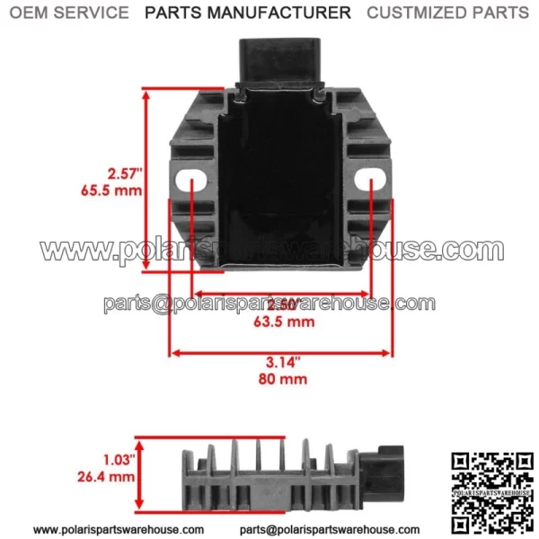 Stator & Regulator Rectifier for Yamaha Rhino 660 YXR660 2004-2007 With Gasket (For: 2006 Yamaha Rhino 660) - Image 3