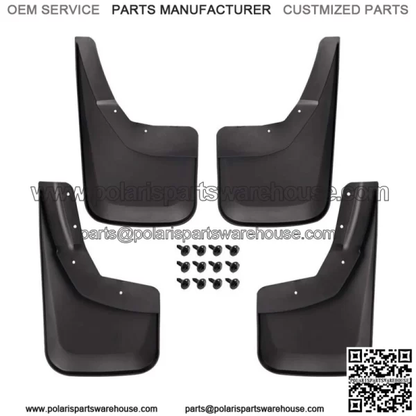 Fit For 2014-2018  Silverado  Splash Guards Molded Front Rear New 4??Mud Guards  (For: More than one vehicle)