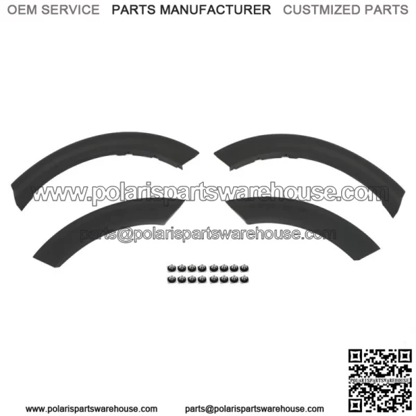 New Rear Left&Right Fender Flares For 2020-2021 Ford Explorer Black 4pcs - Image 2