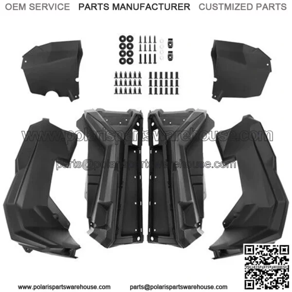 Front Rear XL Wide Fender Flares For Polaris General 1000 2016-2022 Full Set - Image 2