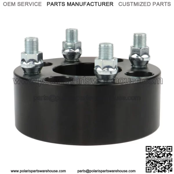 Wheel Spacers 2" 4x101.6mm Hub Bore 62mm Thread Size 1/2"x20 Black 4Pcs - Image 2