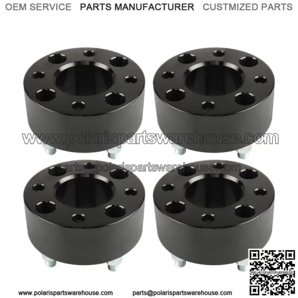 Wheel Spacers 2" 4x101.6mm Hub Bore 62mm Thread Size 1/2"x20 Black 4Pcs - Image 4