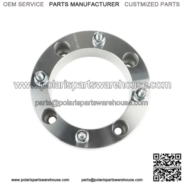 4X Wheel Spacers 4x156 2" 131mm 3/8"-24 For Polaris Sportsman Silver - Image 5