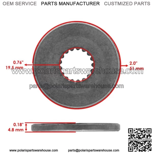 1656927SM Blade Spline Washer for Simplicity Snapper 1615G 808GT 811GT - Image 2