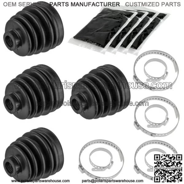 2 Rear Axle Outer Inner CV Boot Kit for Polaris Sportsman 700 800 EFI 2006 2007 For: Polaris Sportsman 800