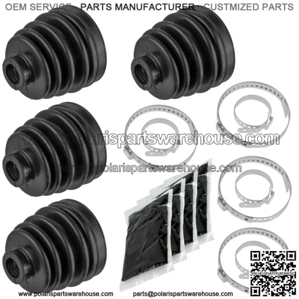 2 Rear Axle Outer Inner CV Boot Kit for Polaris Sportsman 700 800 EFI 2006 2007 For: Polaris Sportsman 800 - Image 3