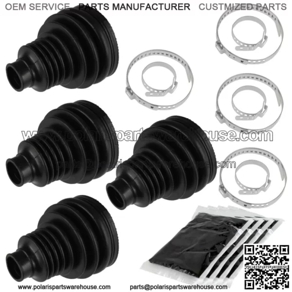 2 Rear Axle Inner And Outer CV Boot Kits for Polaris Sportsman 800 EFI 2008-2010 For: Polaris Sportsman 800
