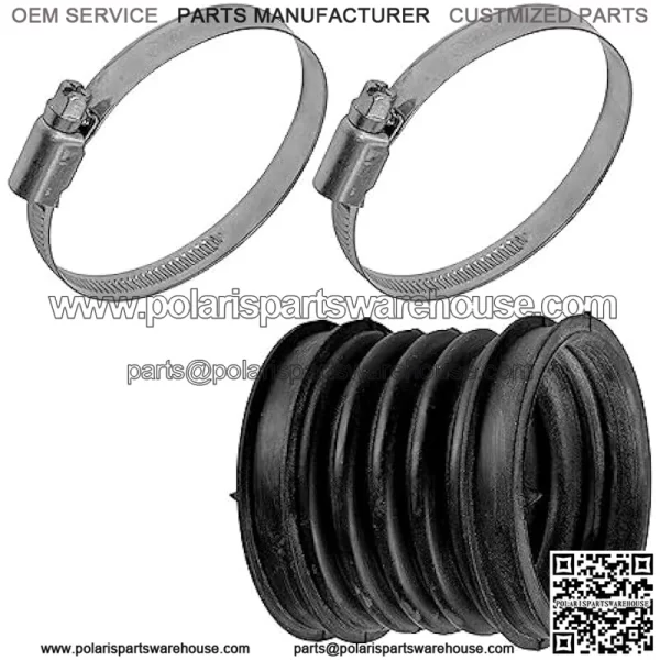 New Air Box Inlet Joint Boot and Clamps For 2003-2008 Suzuki Eiger 400 LT-F400F - Image 3