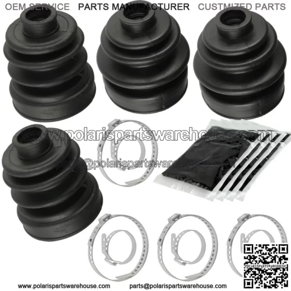 2 Rear Axle Inner Outer CV Boot Kit for Yamaha Rhino 660 YXR660F 4WD 2005-2007 (For: 2006 Yamaha Rhino 660) - Image 2