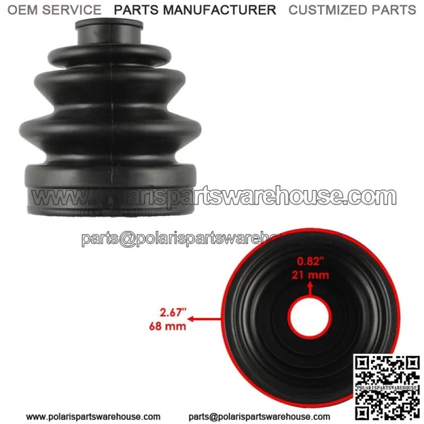2 Rear Axle Inner Outer CV Boot Kit for Yamaha Rhino 660 YXR660F 4WD 2005-2007 (For: 2006 Yamaha Rhino 660) - Image 3