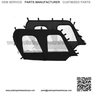 NEW BLACK+CLEAR Soft Upper Doors For 2012-2021 Kawasaki Teryx4 4 seat UTV models For: Kawasaki Teryx4 800