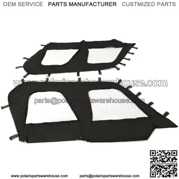 Soft Upper Door Enclosure Set For 2012-2021 Kawasaki Teryx4 4 seat UTV models For: Kawasaki Teryx4 800 - Image 2