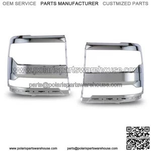 For 2016-2019 Chevy Silverado 1500 Chrome Headlight Trim Bezel Cover Parts PAIR (For: Chevrolet Silverado 1500)