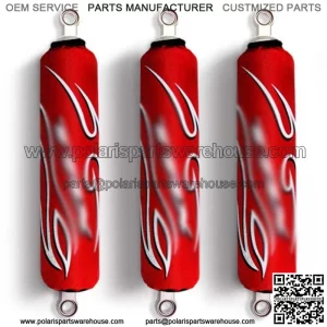 Red Shock Covers Honda TRX 250 R X Sportrax TRX 300 Fourtrax TRX 400 EX Set 3 For: Honda