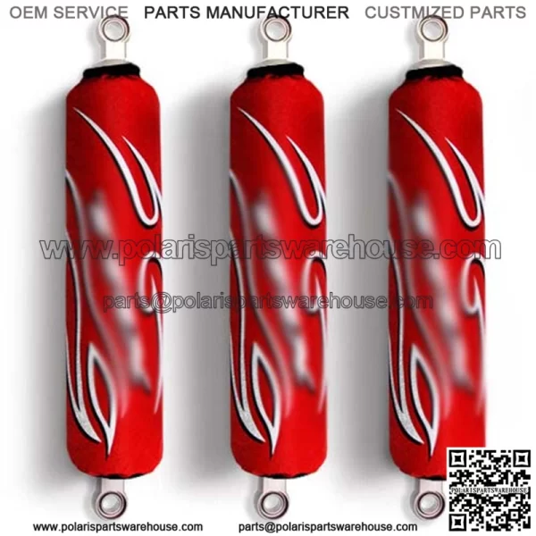 Red Shock Covers Honda TRX 250 R X Sportrax TRX 300 Fourtrax TRX 400 EX Set 3 For: Honda