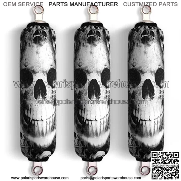 Dark Skull Shock Covers Honda TRX 250 TRX 300 TRX 400 EX TRX400 X Set of 3 NEW For: Honda FourTrax 200