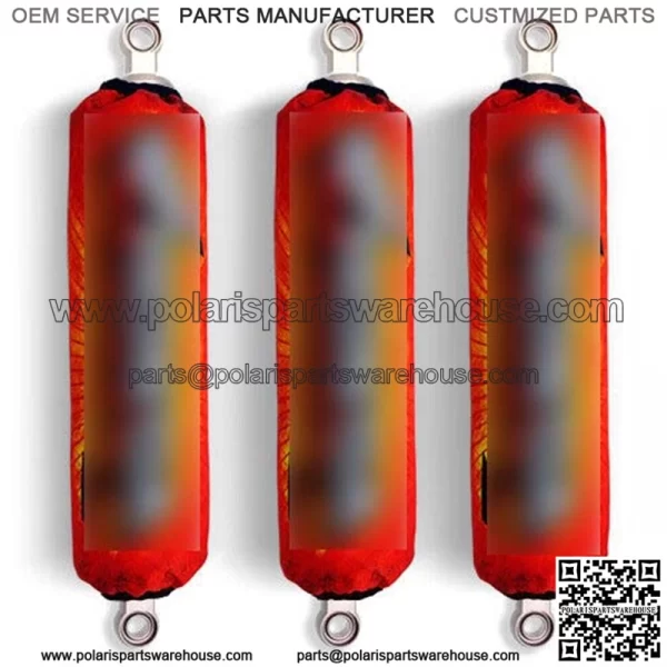 Red Shock Covers Honda Racing TRX 250 TRX 300 TRX 400 EX TRX400 X Set of 3 For: Honda FourTrax 200