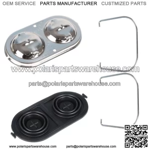 For 1967-1982 Chevrolet Corvette Master Cylinder Cover Chrome w/ Bails & Gaskets