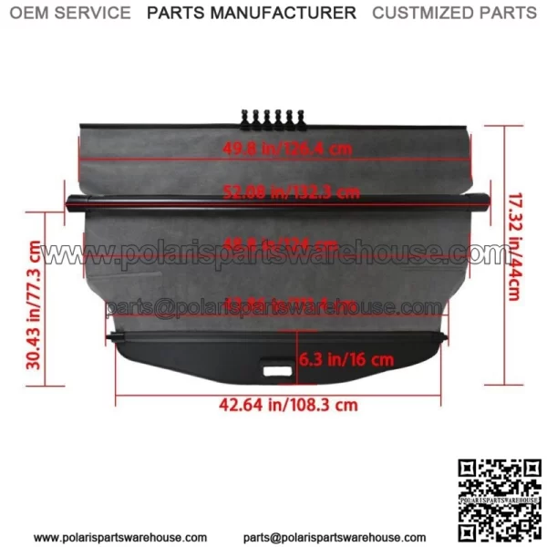 Cargo Cover Security Rear Trunk Shade For 2010-17 Chevrolet Equinox/GMC Terrain - Image 3