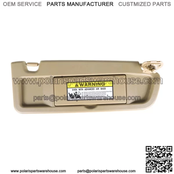 Passenger Right Side Pearl Ivory Tan Sun Visor For 2006-2011 Honda Civic - Image 3