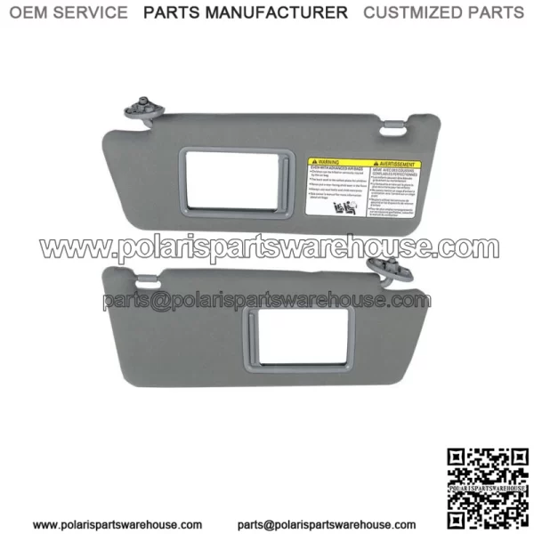 For 2005-2015 Toyota Tacoma Sun Visor Left Driver With Right Passenger Side Gray - Image 3