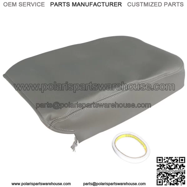 For 2002-2007 2008 Dodge Ram Gray Center Armrest Console Lid Leather Cover - Image 3