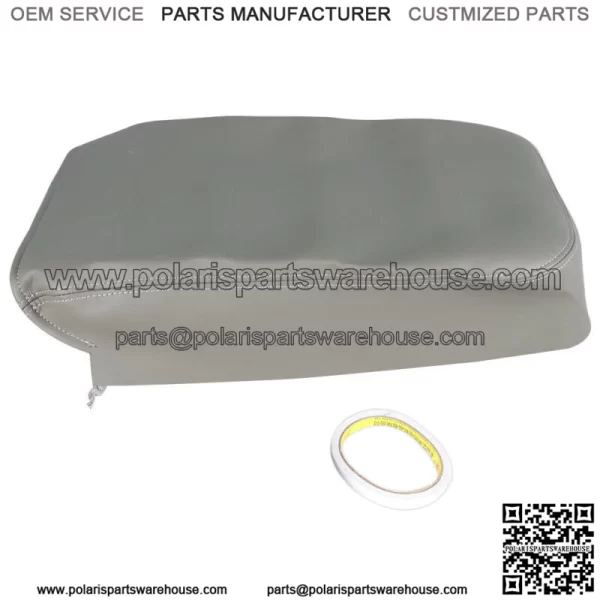 For 2002-2007 2008 Dodge Ram Gray Center Armrest Console Lid Leather Cover - Image 5
