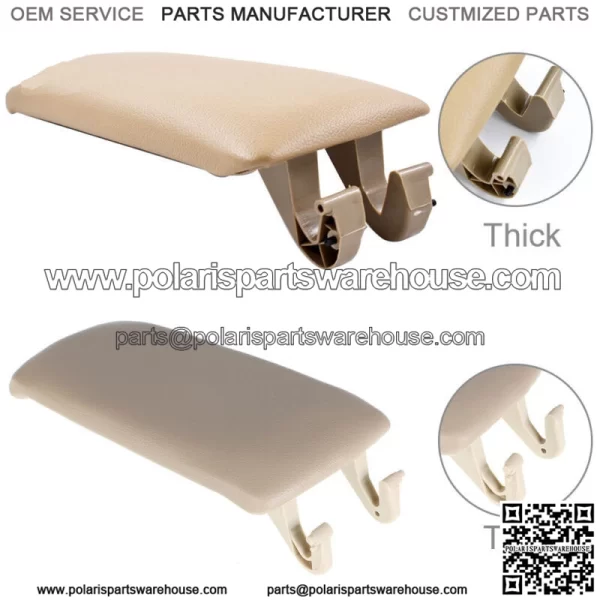 Leather Armrest Center Box Console Lid Cover For 99-05 Audi A6 C5 05-08 A4 B7 - Image 3