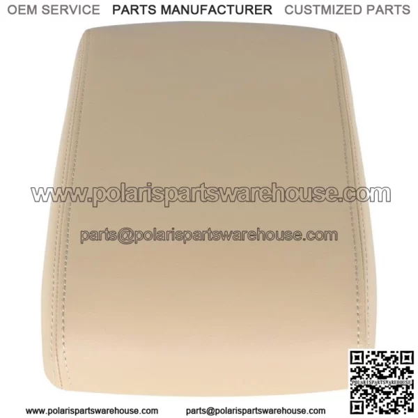 Beige Front Console Armrest lid Cover W/ Hardware For 2008-13 Toyota Highlander - Image 3