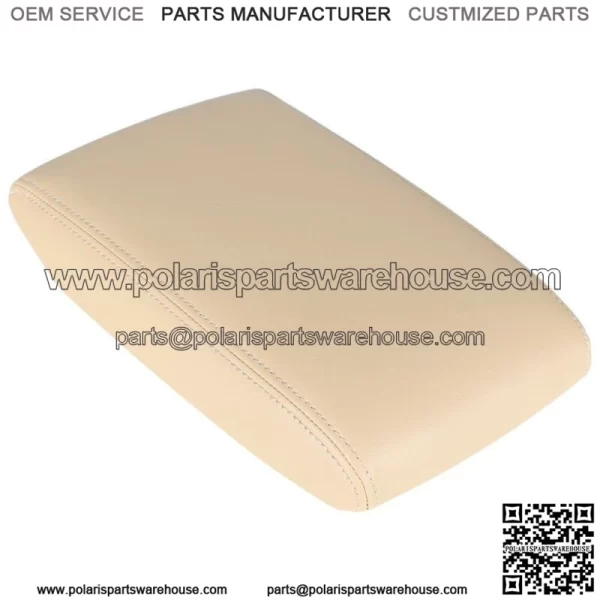 Beige Front Console Armrest lid Cover W/ Hardware For 2008-13 Toyota Highlander - Image 4