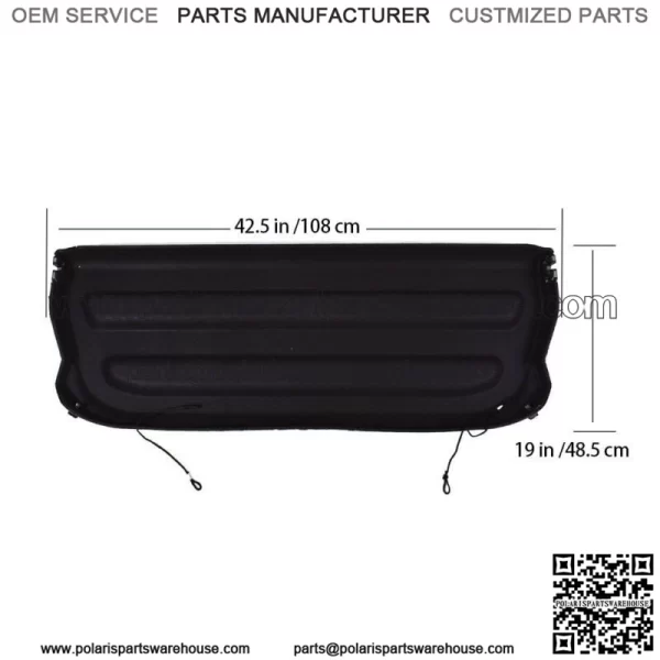 Fit For Honda 2015-18 19 Non Retractable Cargo Cover Shield Shade Tonneau Black - Image 3