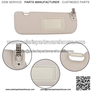 Front Right Side Sun Visor&Makeup Mirror Beige For 2011-2015 Hyundai Elantra MD