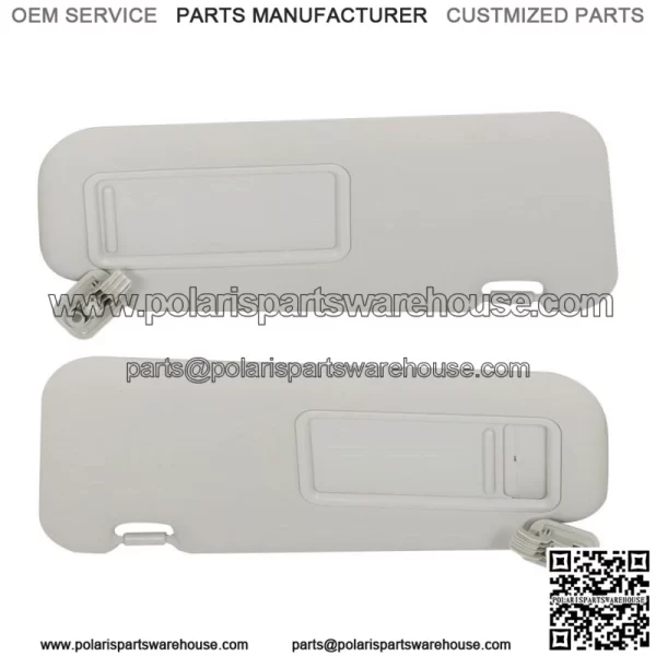 For Mazda3 2010 2011 2012 2013 Gray Pair Sun Visor Driver & Passenger Side