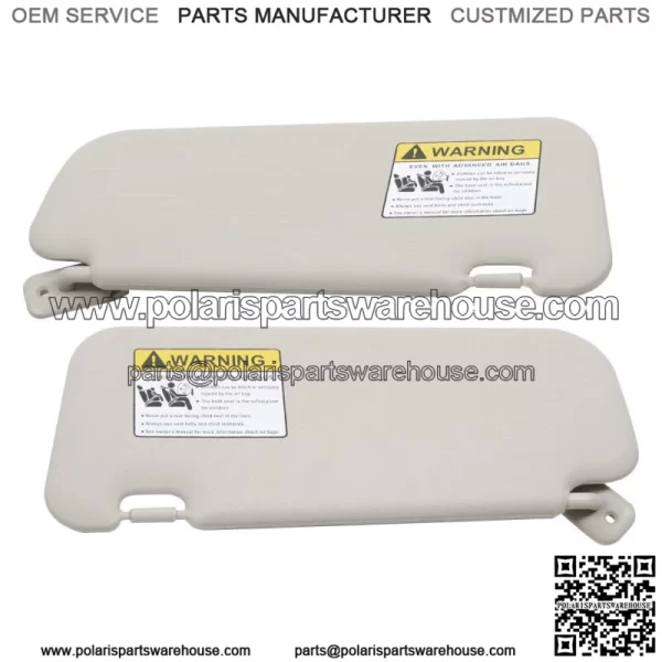 For Mazda3 2010 2011 2012 2013 Gray Pair Sun Visor Driver & Passenger Side - Image 4