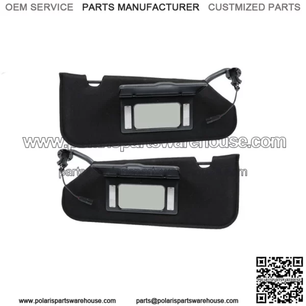 Black Pair Sidea Sun Visor For 2005-2013 Vanity Mirror C6 Shades 23142245