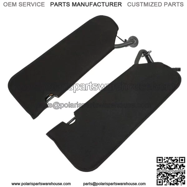 Black Pair Sidea Sun Visor For 2005-2013 Vanity Mirror C6 Shades 23142245 - Image 2