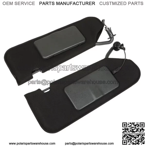 Black Pair Sidea Sun Visor For 2005-2013 Vanity Mirror C6 Shades 23142245 - Image 3