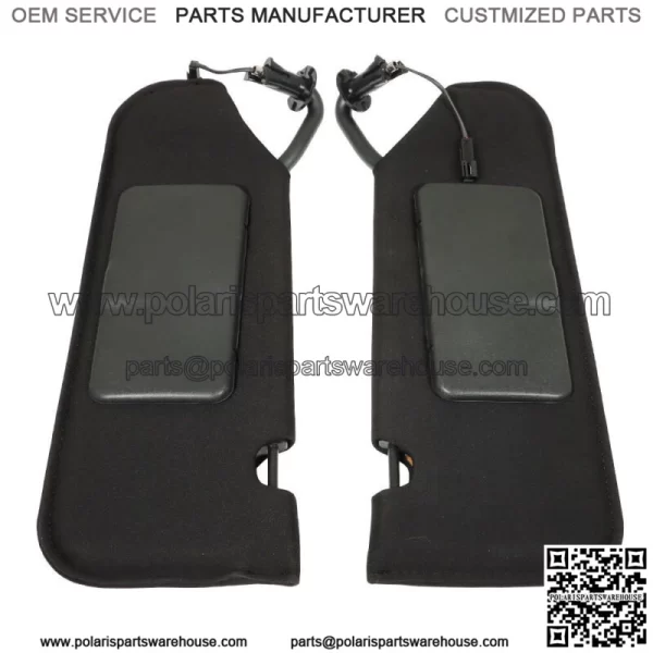 Black Pair Sidea Sun Visor For 2005-2013 Vanity Mirror C6 Shades 23142245 - Image 4