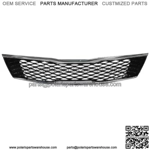 Fit For Kia 2016-18 Optima Lx Ex Front Upper Grille Black Chrome Honeycomb Grill