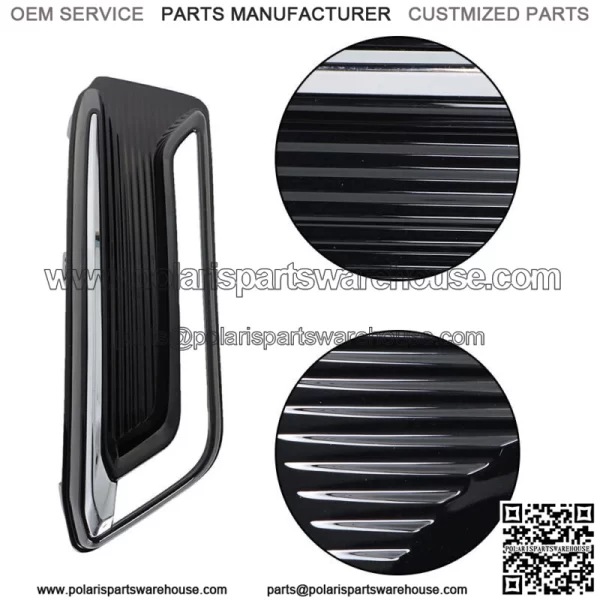 Passenger Right Side Fog Light Bezel Black & Chrome For 2014-20 Chevrolet Impala - Image 4