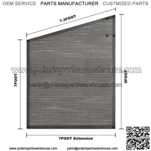 RV Awning Side Shade Mesh Sunshade 9'X7' For Camper Trailer Canopy UV Block