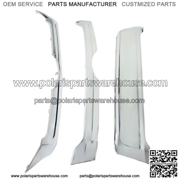 Fit For 2011-2014 Ford Edge Front Upper & Center & Lower Grille Trim Chrome 3PCS - Image 3
