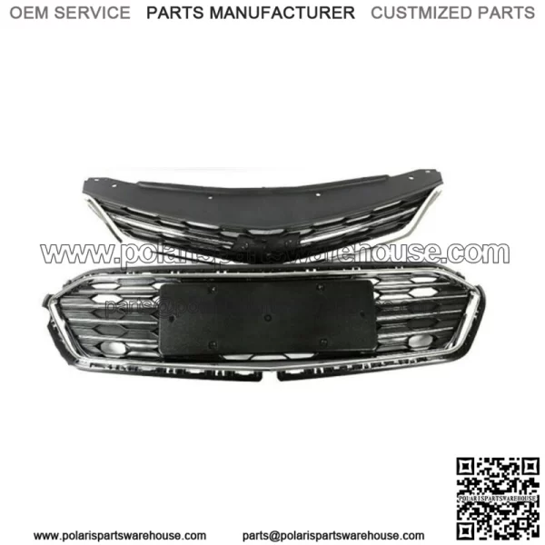 For 2016 2017 2018 Chevrolet Cruze Front Upper and Lower Grille Set