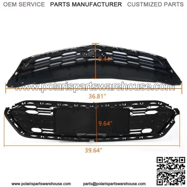 For 2016 2017 2018 Chevrolet Cruze Front Upper and Lower Grille Set - Image 2