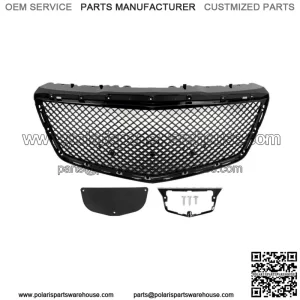 For 2014-2019 Cadillac CTS Sedan B Style Front Bumper Hood Grille ABS Black