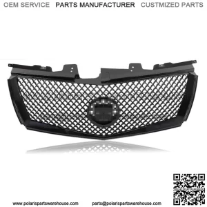 For 2008-2013 Cadillac CTS Front Bumper Upper Grille Mesh Gloss Black