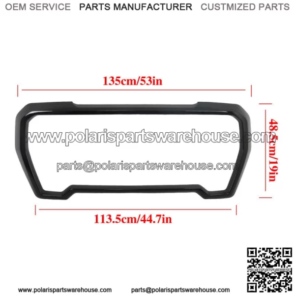 For 2019-2021 GMC Sierra 1500 Gloss Black Front Upper Grille Outer Frame Suround - Image 3